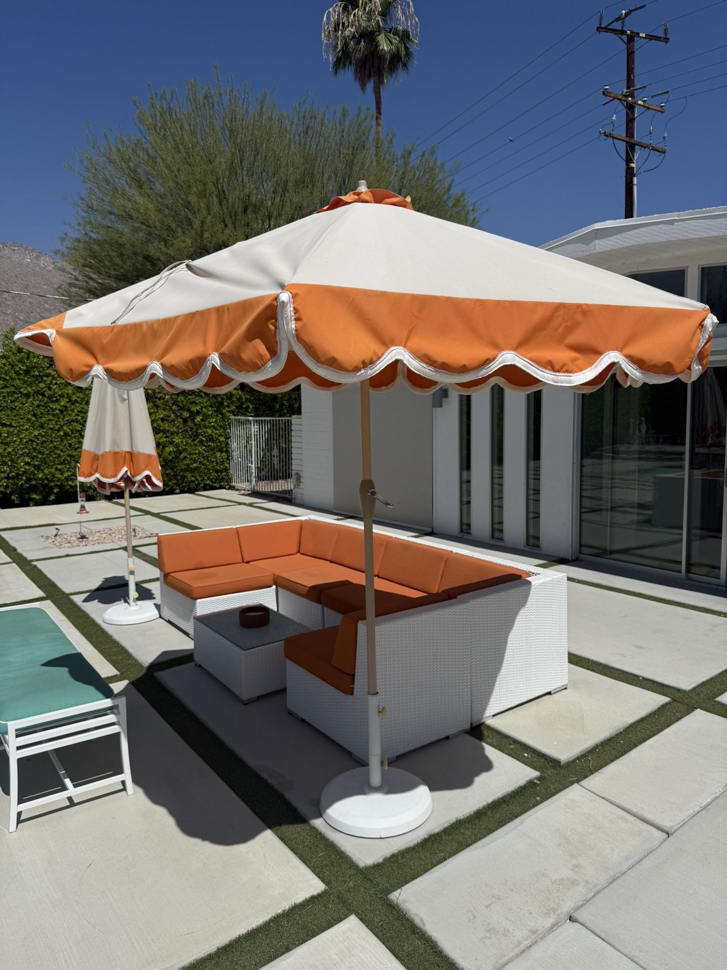 Beautiful Scalloped Orange umbrella