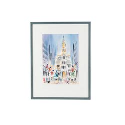 NY: Philly City Hall Watercolor