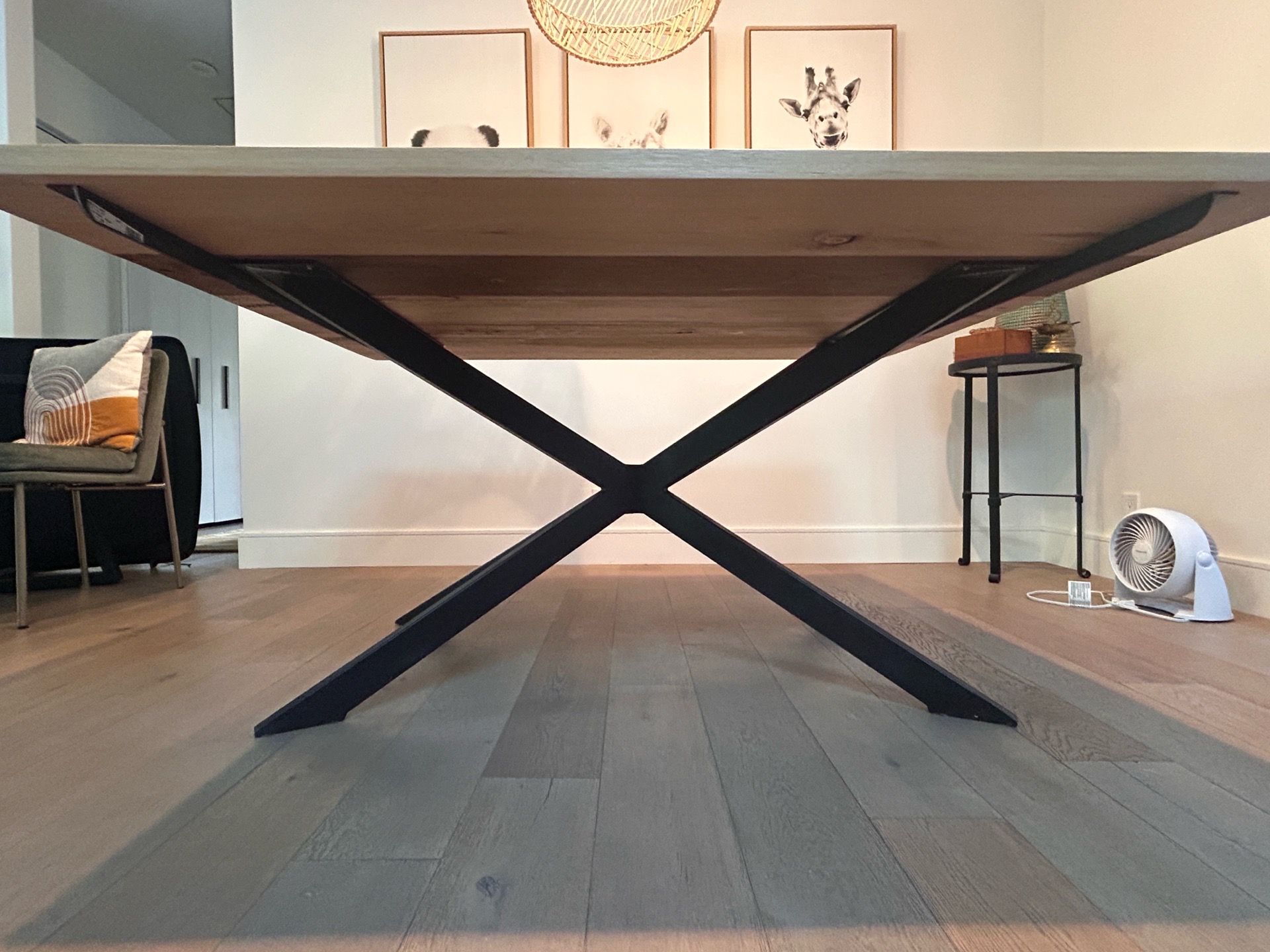 Custom handcrafted steel table legs