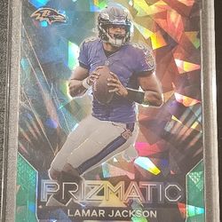 Lamar Jackson Panini Prizm Refractor #/10