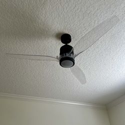 Craftmade Indoor Ceiling Fan With LED Light And Clear Blades