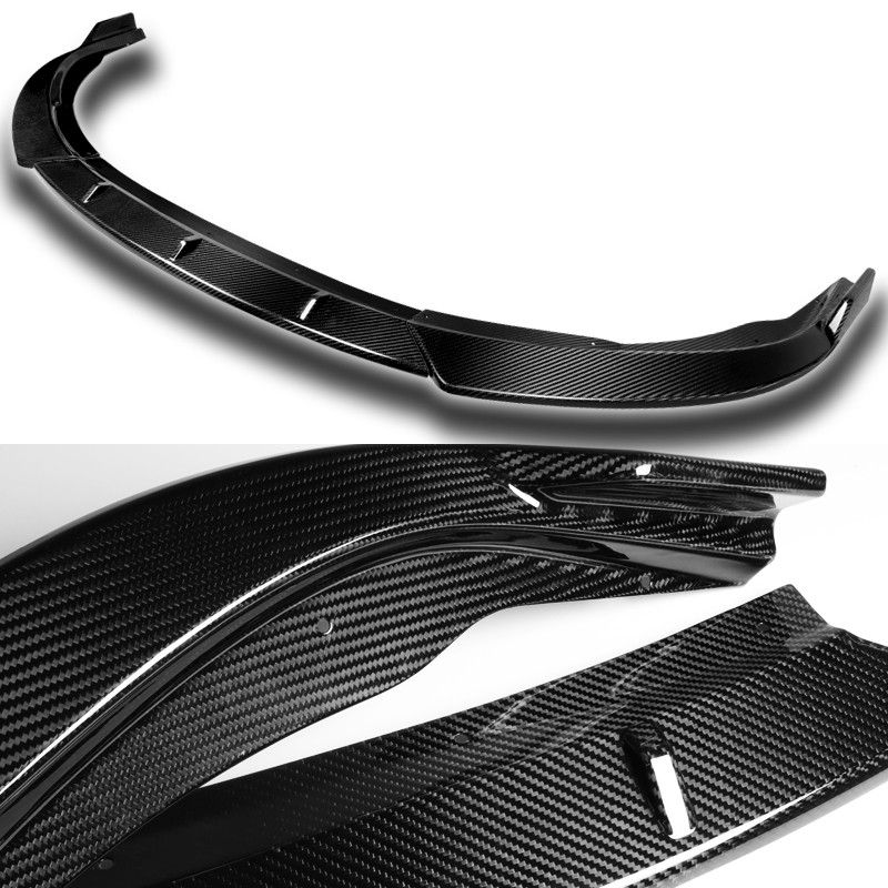 For 2015-2017 Toyota Camry Real Carbon Fiber Front Bumper Splitter Spoiler Lip -(2-PU-571-R-RCF