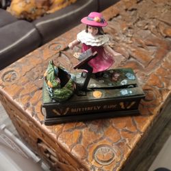 CAST IRON PIGGY BANK "BUTTERFLY BANK"