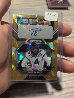 Autographed football card