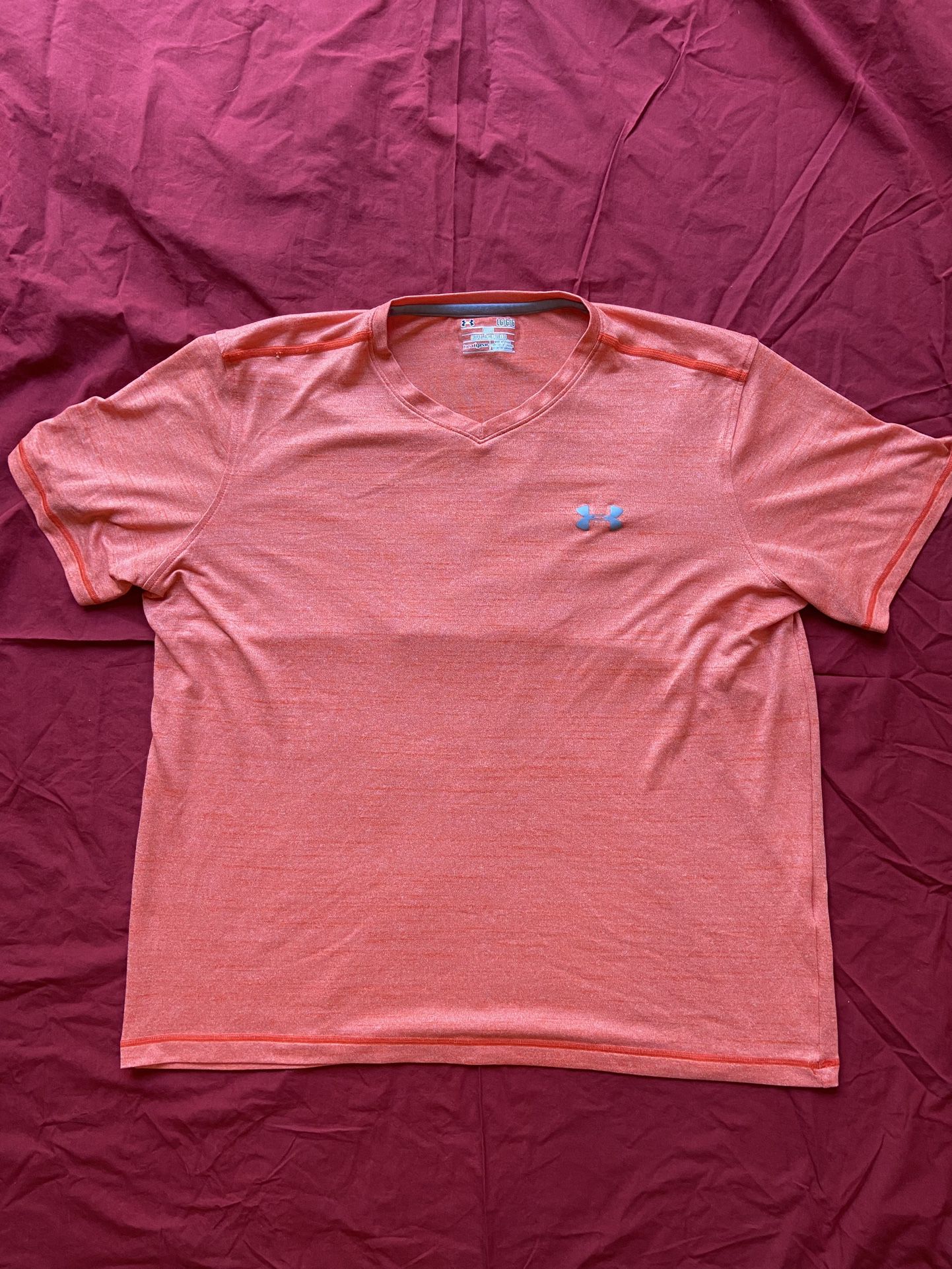 Men's Under Armour HeatGear T-Shirt Size Large Orange