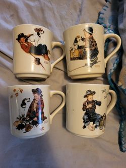 Norman Rockwell Cups