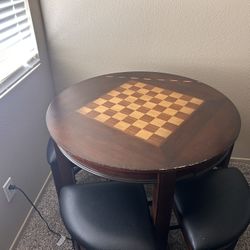 Game Table With 4 Stools