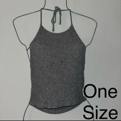Grey Halter Top