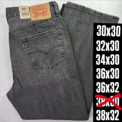 Levis 565 Gray Loose Straight Jeans With Tags