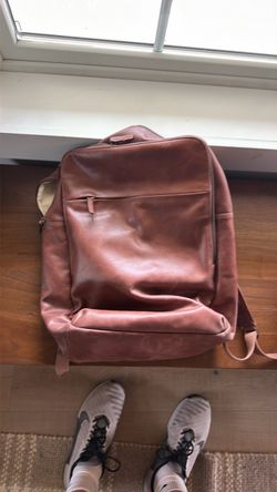 Brown Leather Backpack