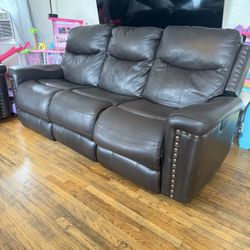 LEATHER SOFA RECLINER