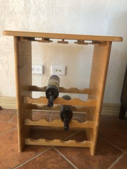 Oak wine rack.