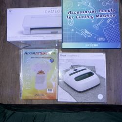 Silhouette Cameo 4 & Circuit Easypress 2 & 2 Packs Of 50 Transfer Sheets & Nicecho accessories for cutting machine 