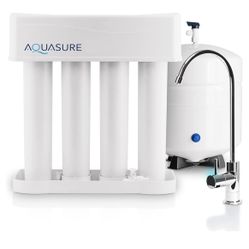 New In Box Aquasure Premier Pro 4-Stage 100 GPD RO Reverse Osmosis Under Sink Filtration System