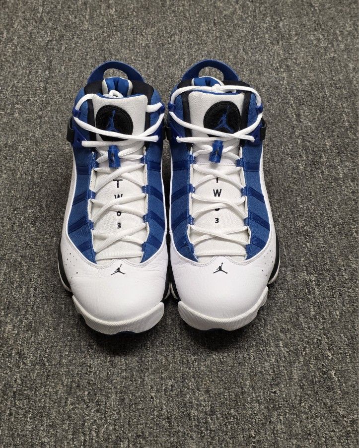 Nike Air Jordan 6 VI Rings White Team Royal Black 2017 322992-400 Mens Size 12