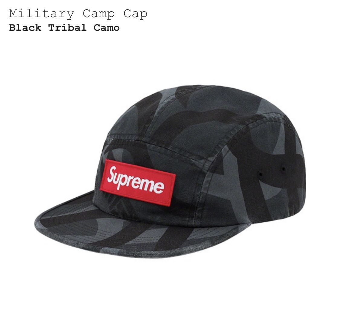 Supreme Military Camp Cap Black Tribal Camo