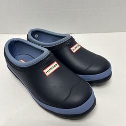 HUNTER Women's Neoprene Gardener Clogs BLUE SZ 5 M