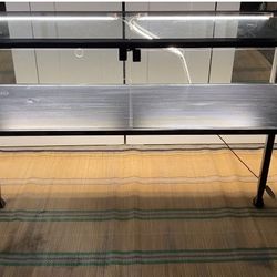 Console Table Display Glass Cabinet LED Lighting