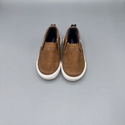 Nautica little boy Tan Slip-On Canvas Sneakers