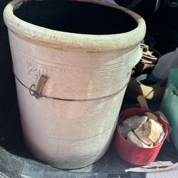 2 Antique Stoneware Crocks