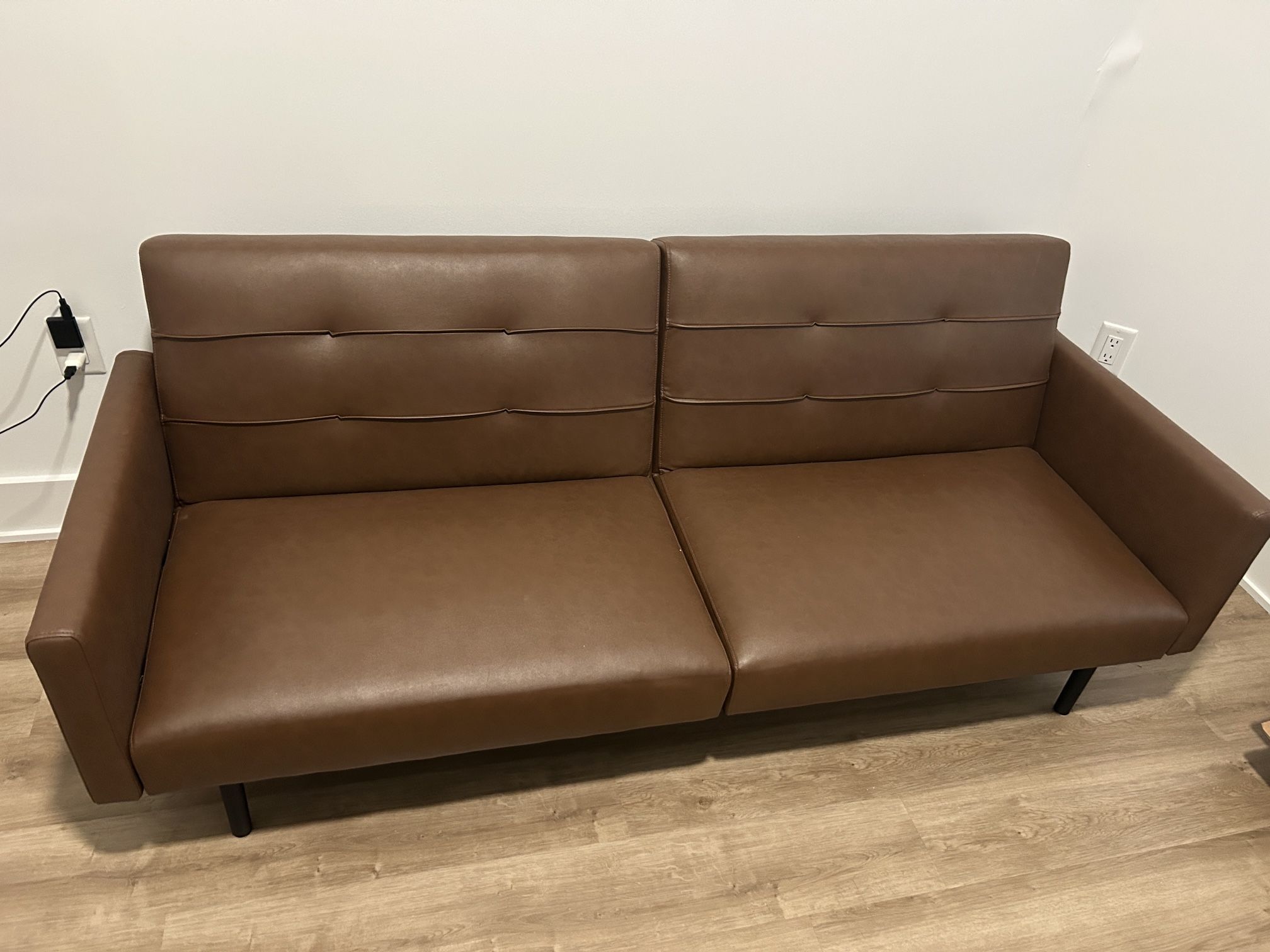 74’ Faux Leather sofa