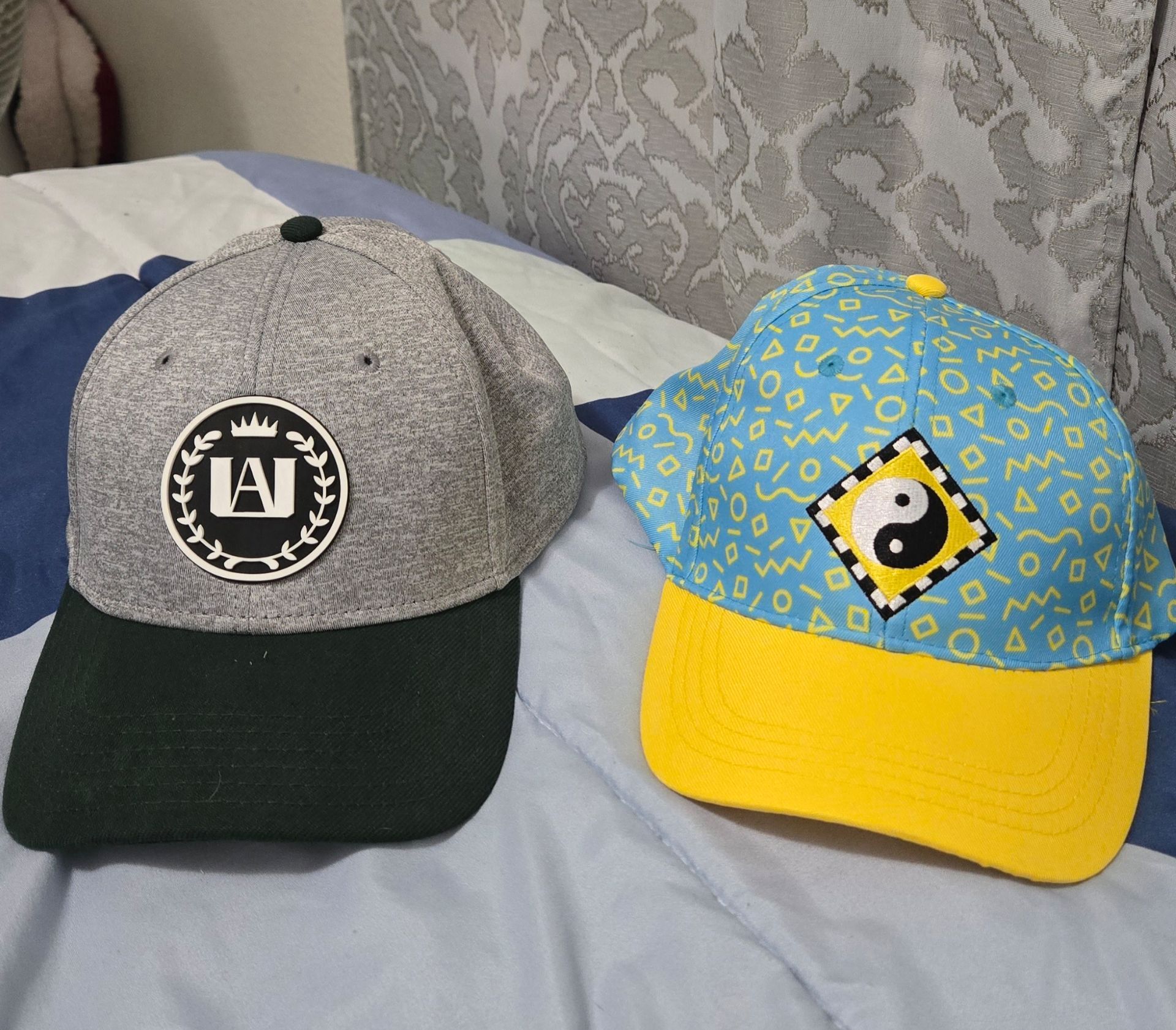 Hats: My Hero Academia "UA/Plus Ultra" & 90s Blue & Yellow Ying Yang