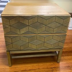 Target | Tachuri Geometric Front Nightstand Brown - Opalhouse