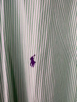 Ralph Lauren Slim Fit Button-Down Striped Dress Shirt