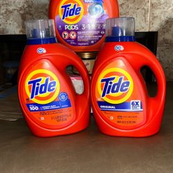 Tide 105 &100 onz  57 pacs.  13  each 