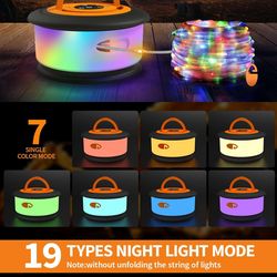3-in-1 Waterproof Outdoor Camping String Lights and Lantern