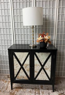 Nice Black Cabinet with Mirror Doors