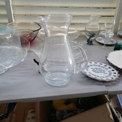 Princes House Full Size Crystal Pitcher 