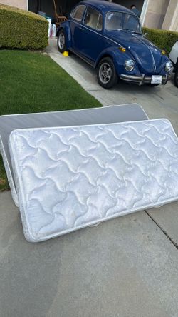 Free Twin Matress, box spring and frame.