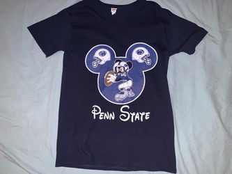 Penn State NCAAF Mickey Mouse Disney Fruit of the Loom Navy Shirt; Women’s M