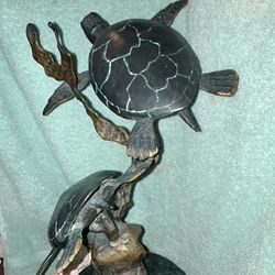  Hawaiian Handmade Turtle Honu Sculpture