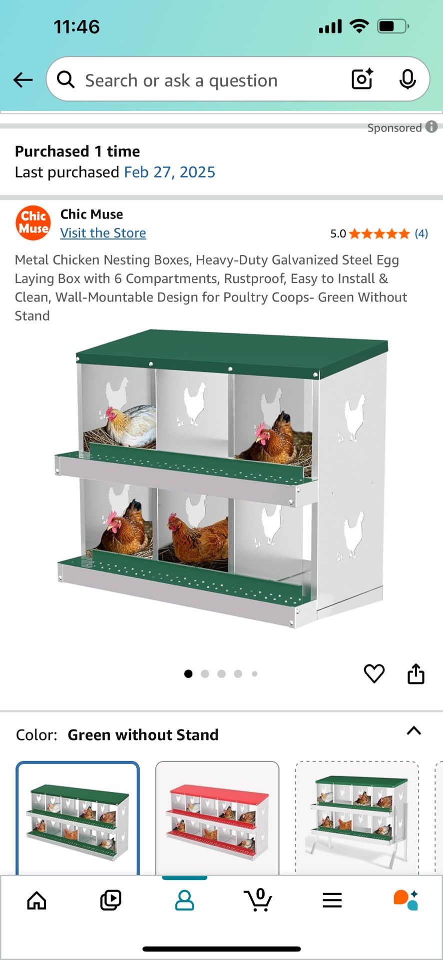 Chicken Nesting Box Bnib