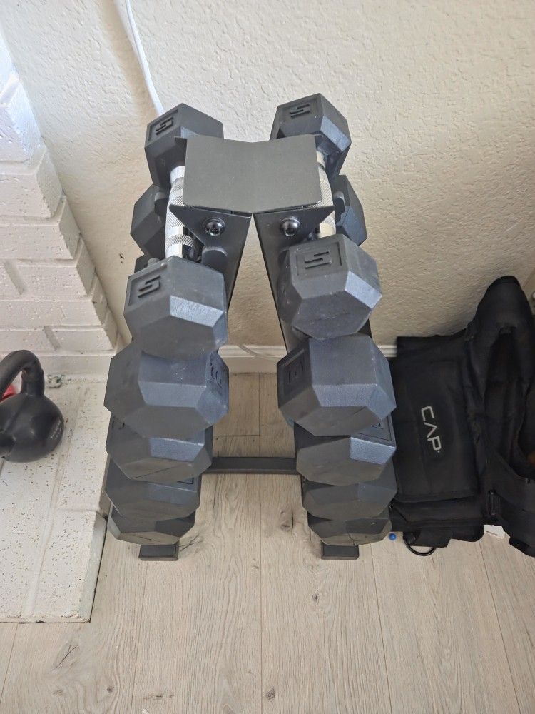 Dumbbell, Vest, Medicine Bal, Bars, Kettle
