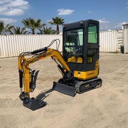 New 2024 Mini Excavator With Righ And Left Boom Swing  Air Conditioner And Heat. Hydraulic Thumb AND TRAILER