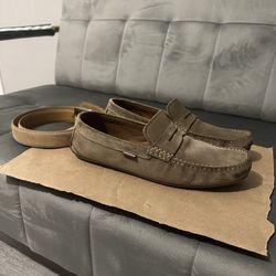 Tommy Hilfiger Suede Moccasins + Belt Set Size 9 US / EU 42 – Men’