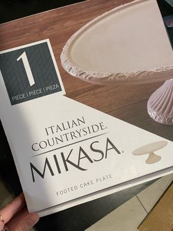 Mikasa Italian Countryside Footed Cake Plate, 10.5-Inch