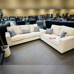 2 Piece Living Room Sofa And Loveseat Set