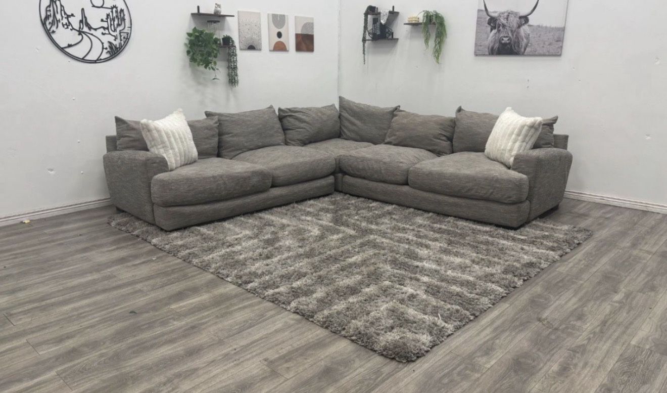 Grey Sectional Couch - Free Delivery