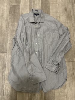Thompson Thirtings By J Crew Button Up Shirt Men XL Gray Pocket