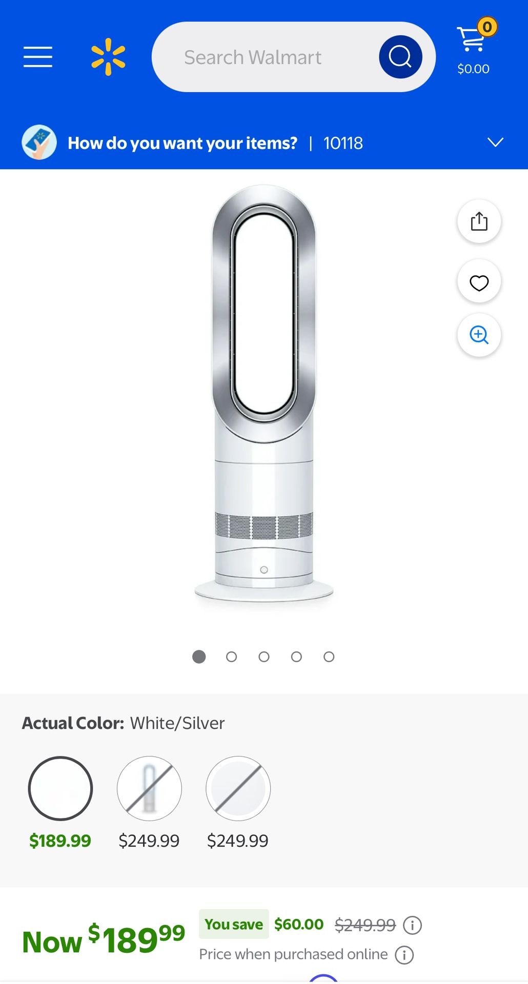 Dyson Hot+Coolâ„¢ Jet Focus fan heater AM09