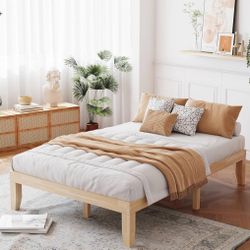 Full Wood Platform Bed Frame