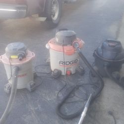 3 shop vacuum all power and have good suction all 3 $45  