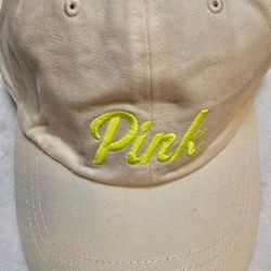 Brand New Victoria's Secret Pink VS White Yellow  Neon Baseball  Hat 🧢  $14.00
