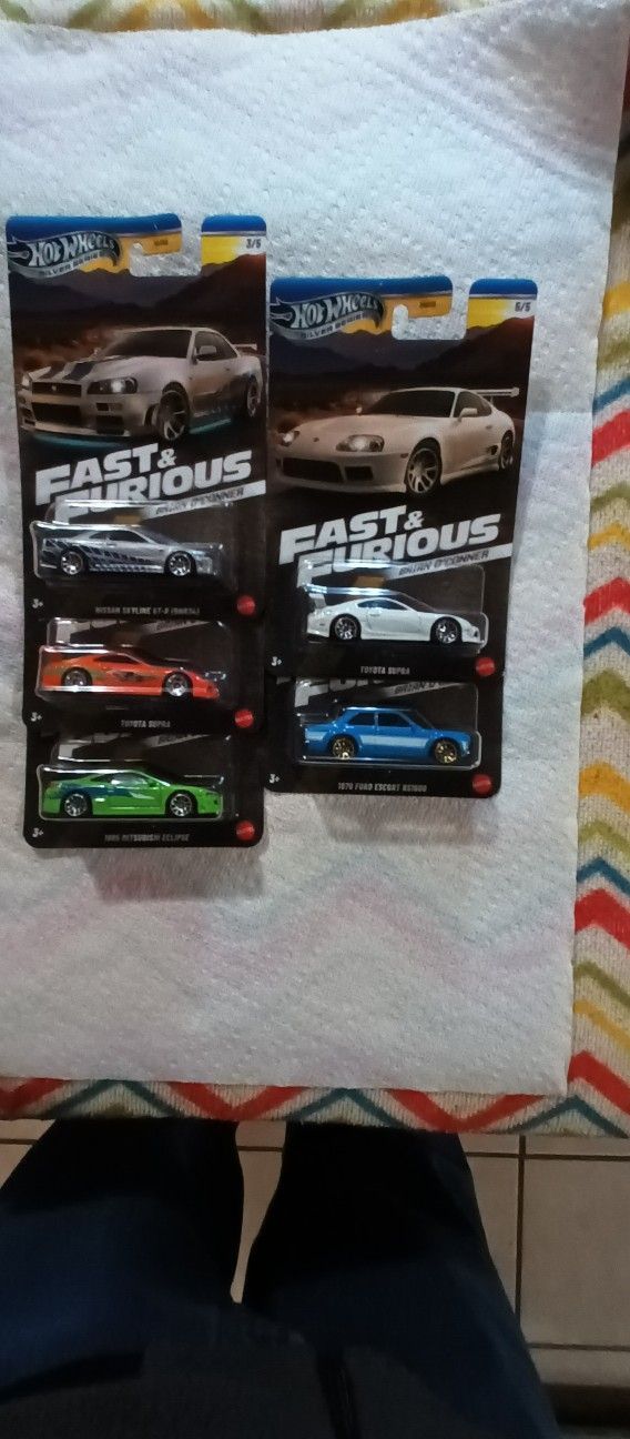 FAST/FURIOUS LOT OF 5 HOTWHEELS