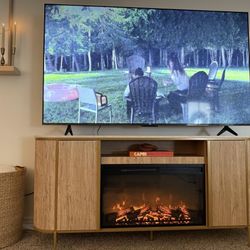 Luxury Look Tv Stand , Fireplace Excellent Condition $385 Price Is Firm 