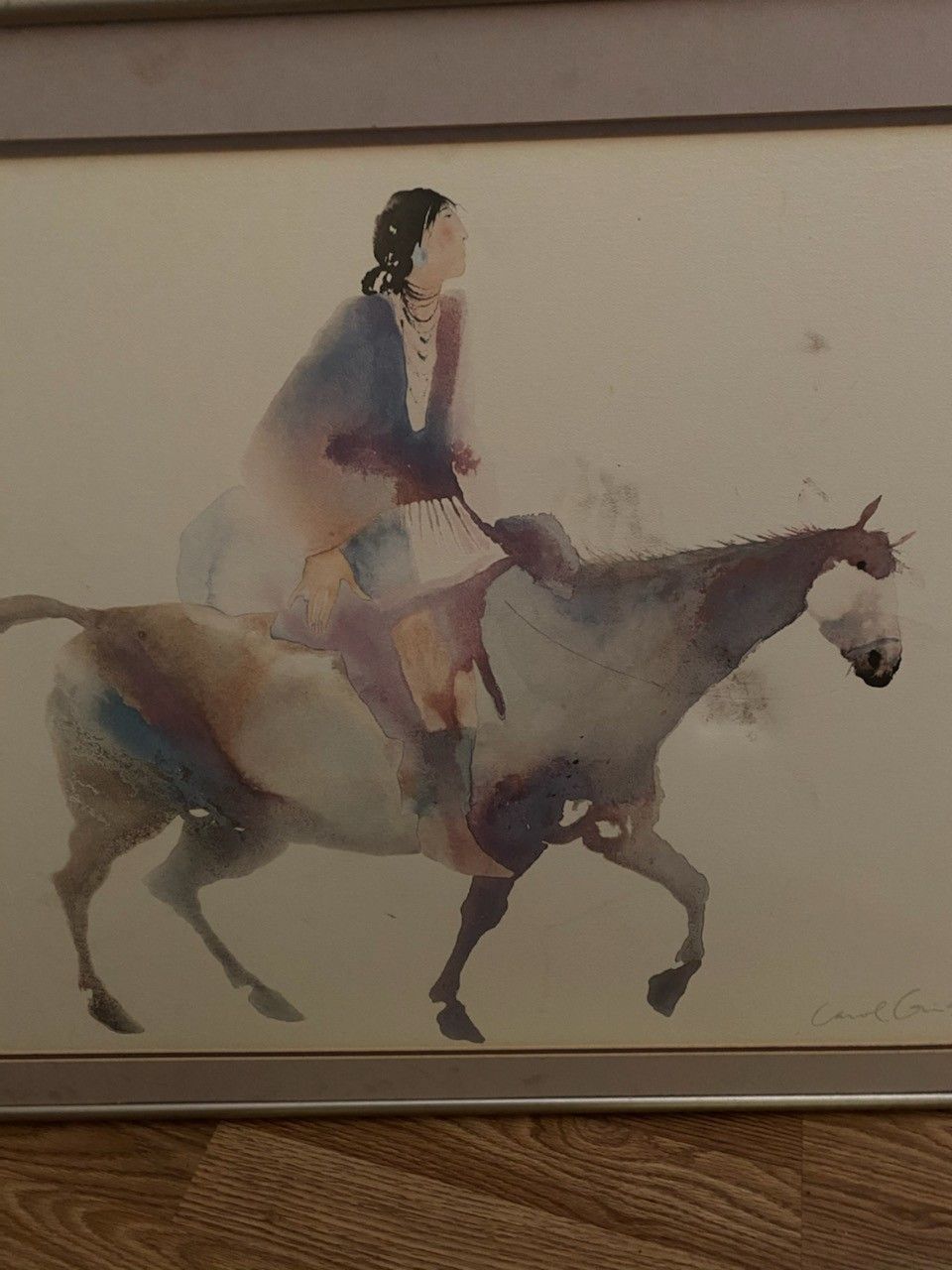 Rare large print Carol griggs Earth healer watercolor